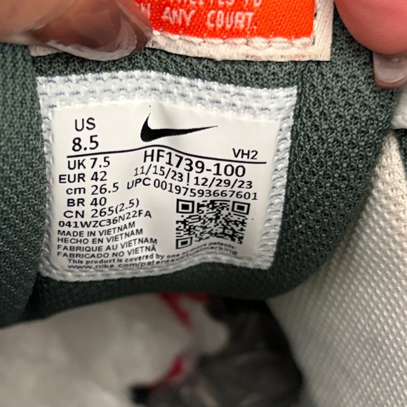 Nike Court Vision Low White Green Size (8.5 B71)✨ - Picture 11 of 13